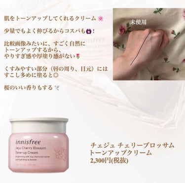 チェジュ チェリーブロッサム トーンアップクリーム/innisfree/化粧下地を使ったクチコミ（1枚目）