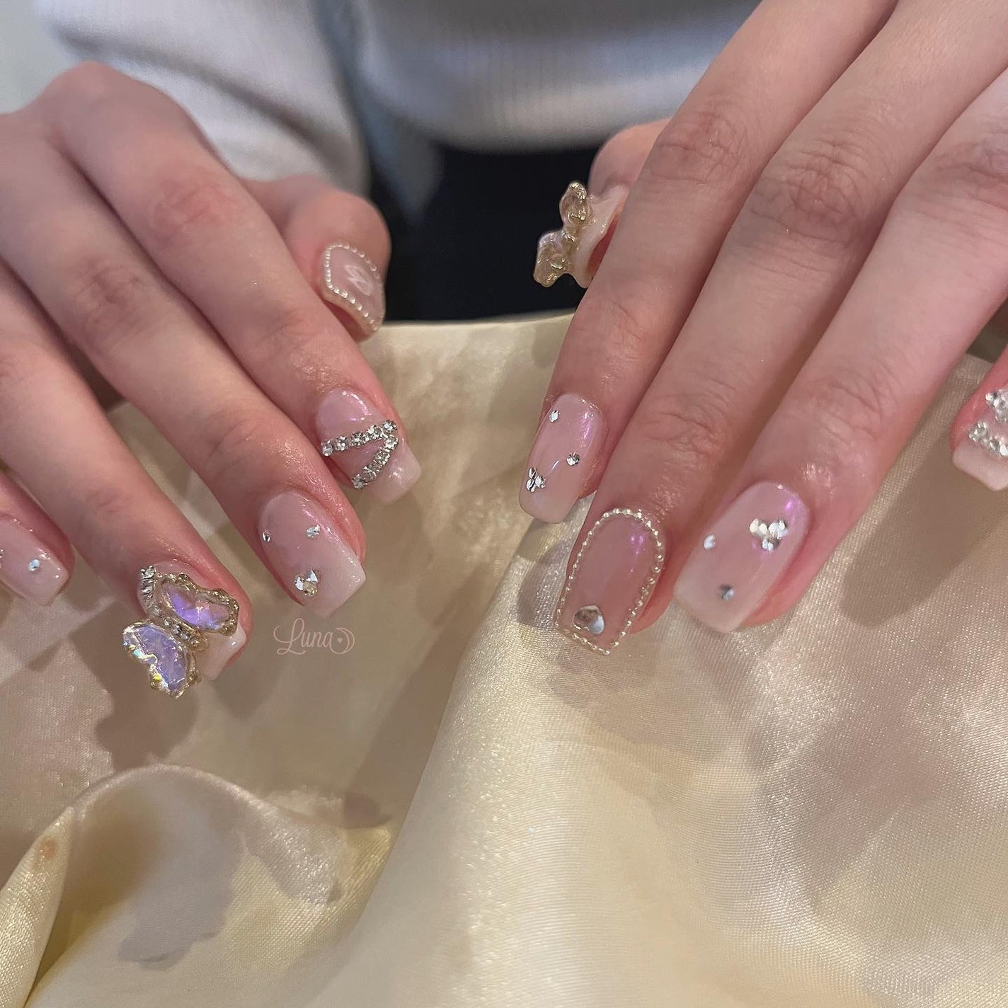 Iuna. Mizuki on LIPS 「.お持ち込みdesign🩰#nail#nailstagram#..」(1枚目)