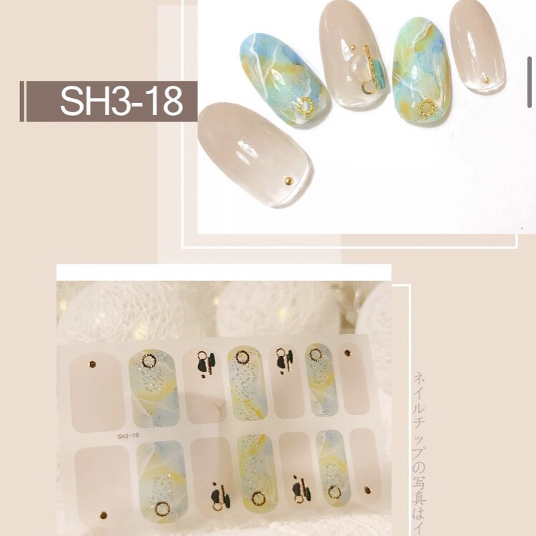 ネイルシール/Qoo10/ネイルシールを使ったクチコミ（2枚目）