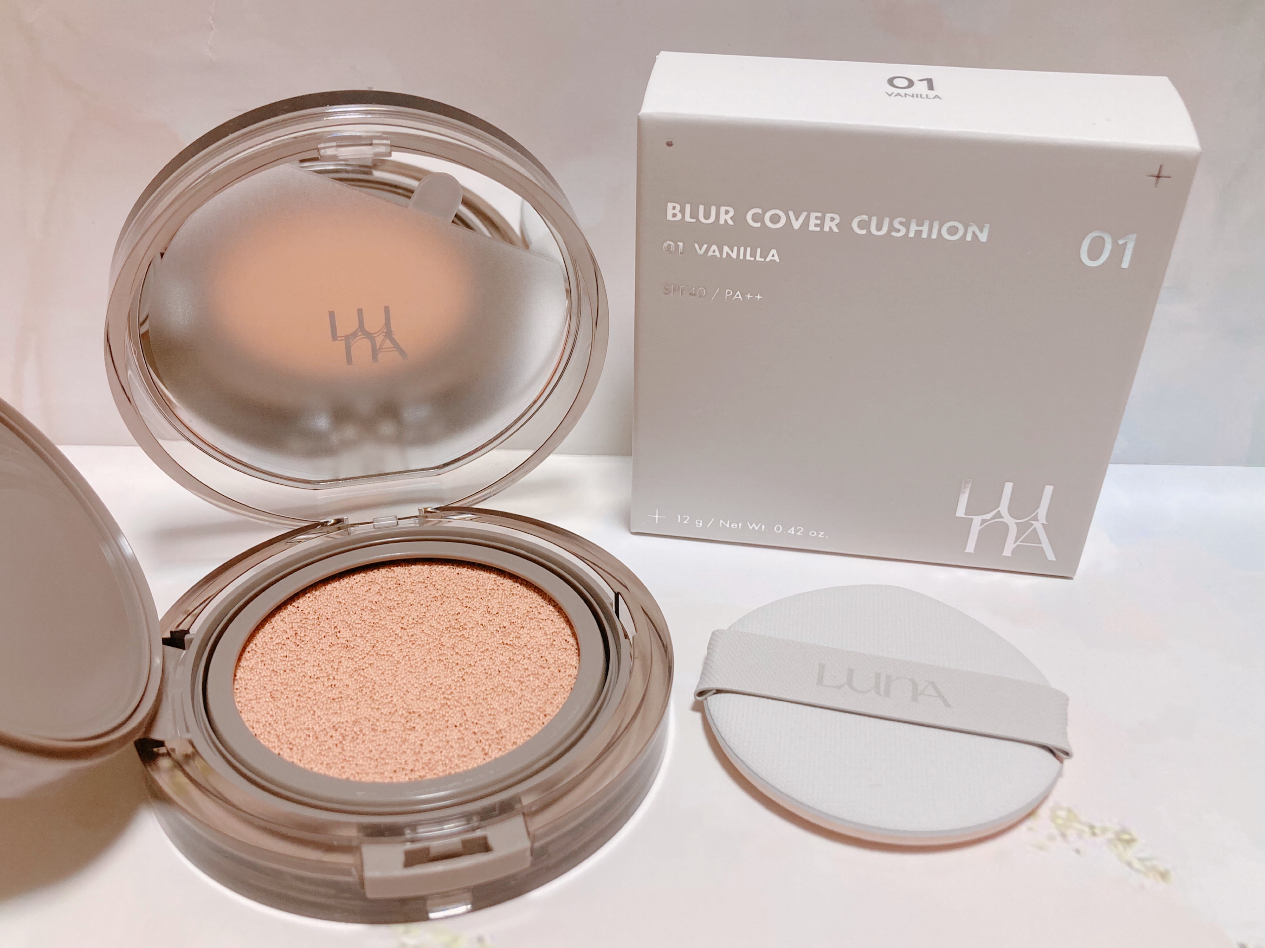 ブラーカバークッション/LUNA/クッションファンデーションを使ったクチコミ（1枚目）