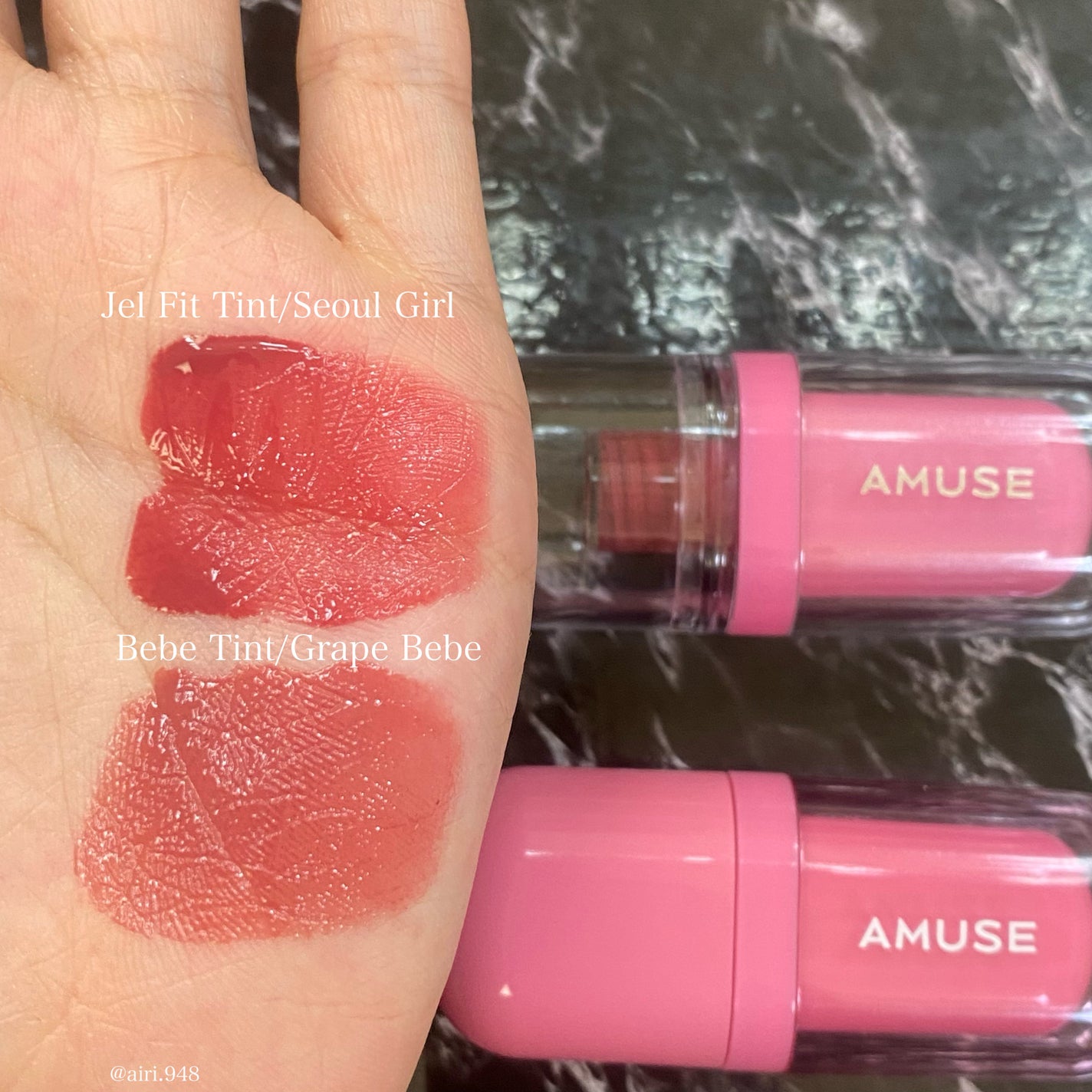 ジェルフィットティント/AMUSE/リップティントを使ったクチコミ(2枚目)