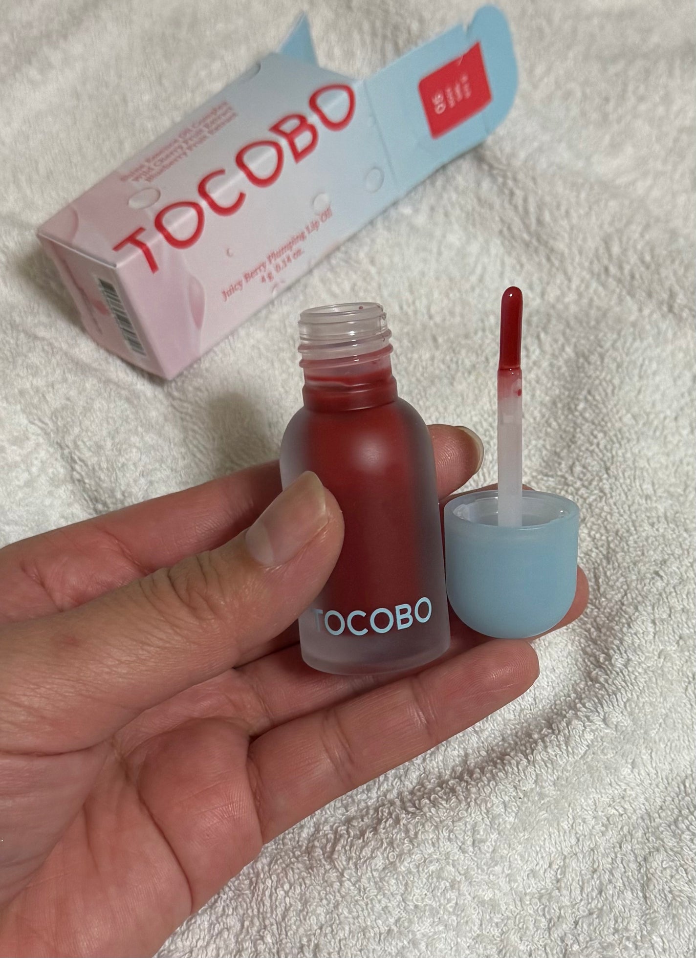 ジューシーベリープランピングリップオイル/TOCOBO/リップグロスを使ったクチコミ(3枚目)