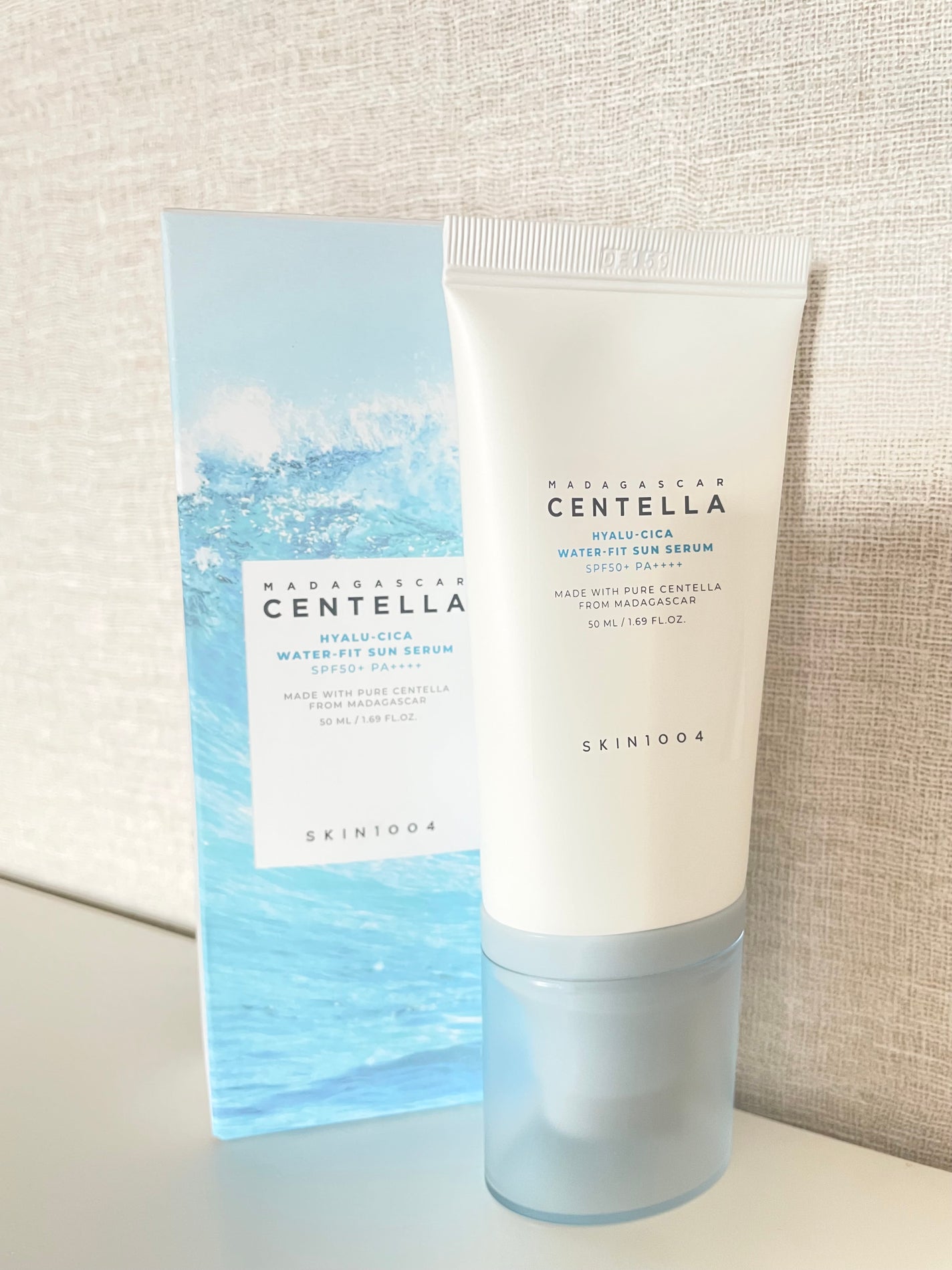 ヒアルーシカ ウォーターフィット サンセラム/SKIN1004/日焼け止めローションを使ったクチコミ(1枚目)