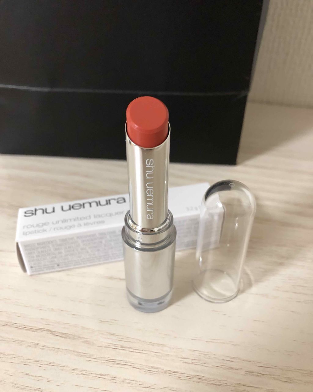 ルージュ アンリミテッド ラッカーシャイン/shu uemura/口紅を使ったクチコミ（1枚目）