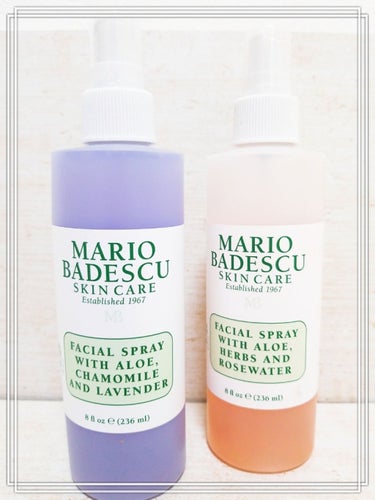 FACIAL SPRAY WITH ALOE,CHAMOMILE AND LAVENDER/マリオバデスキュー (海外)/ミスト状化粧水を使ったクチコミ（2枚目）