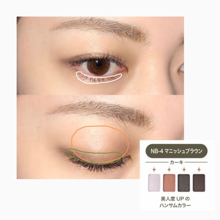 LB ニュアンスブラウンアイパレット/LB/アイシャドウパレットを使ったクチコミ(3枚目)