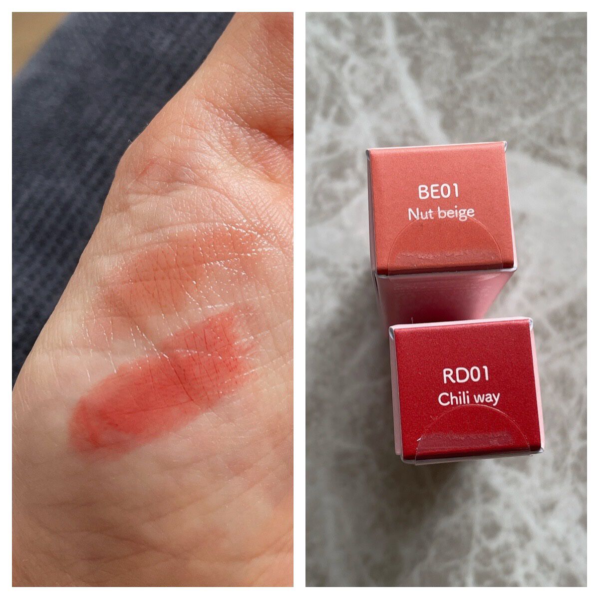 アンドバイロムアンド グラッシーバーム/&nd by rom&nd/口紅を使ったクチコミ（3枚目）