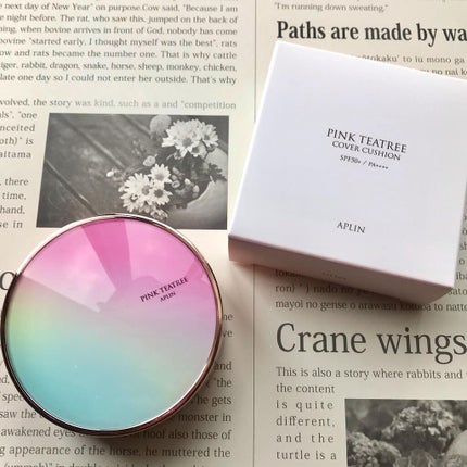 ピンクティーツリーカバークッション/APLIN/クッションファンデーションを使ったクチコミ(1枚目)