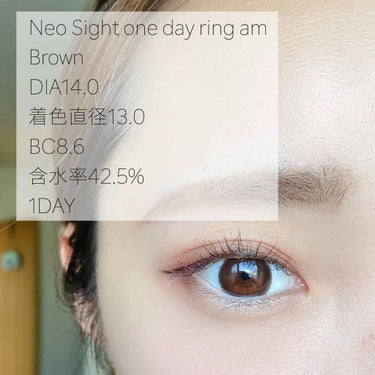 ネオサイトワンデー リングUV/Aire/ワンデー（１DAY）カラコンを使ったクチコミ（3枚目）