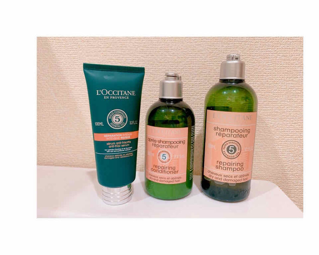 ファイブハーブス リペアリングヘアミルクセラム/L'OCCITANE/ヘアミルクを使ったクチコミ（3枚目）