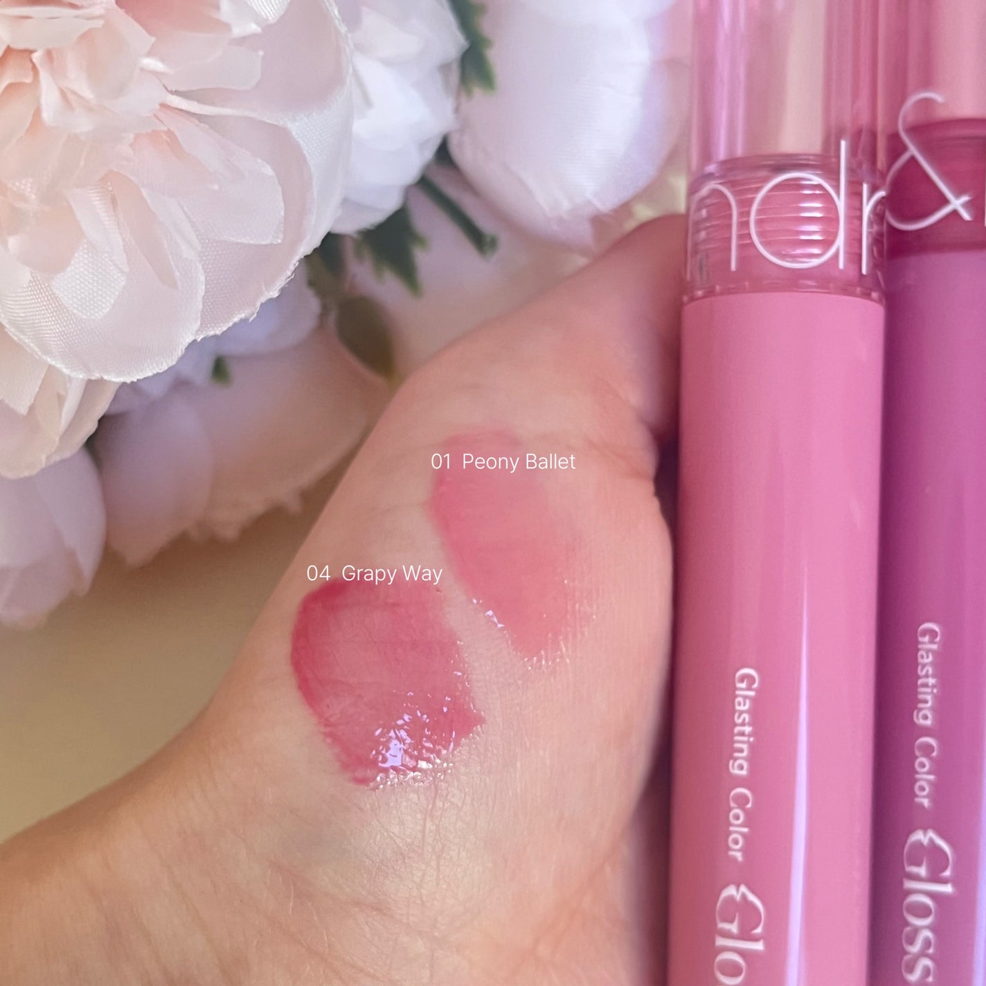 グラスティングカラーグロス/rom&nd/リップグロスを使ったクチコミ(2枚目)