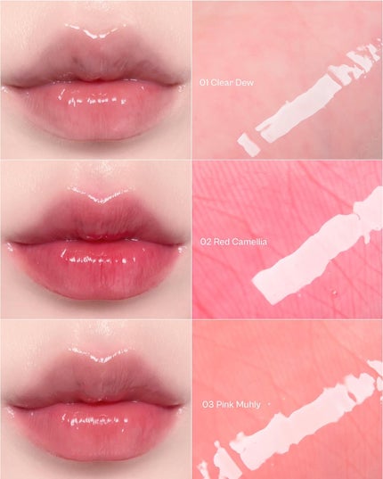 ナチュラルブルームリップオイルセラム 3色セット/PINATE/リップグロスを使ったクチコミ(6枚目)