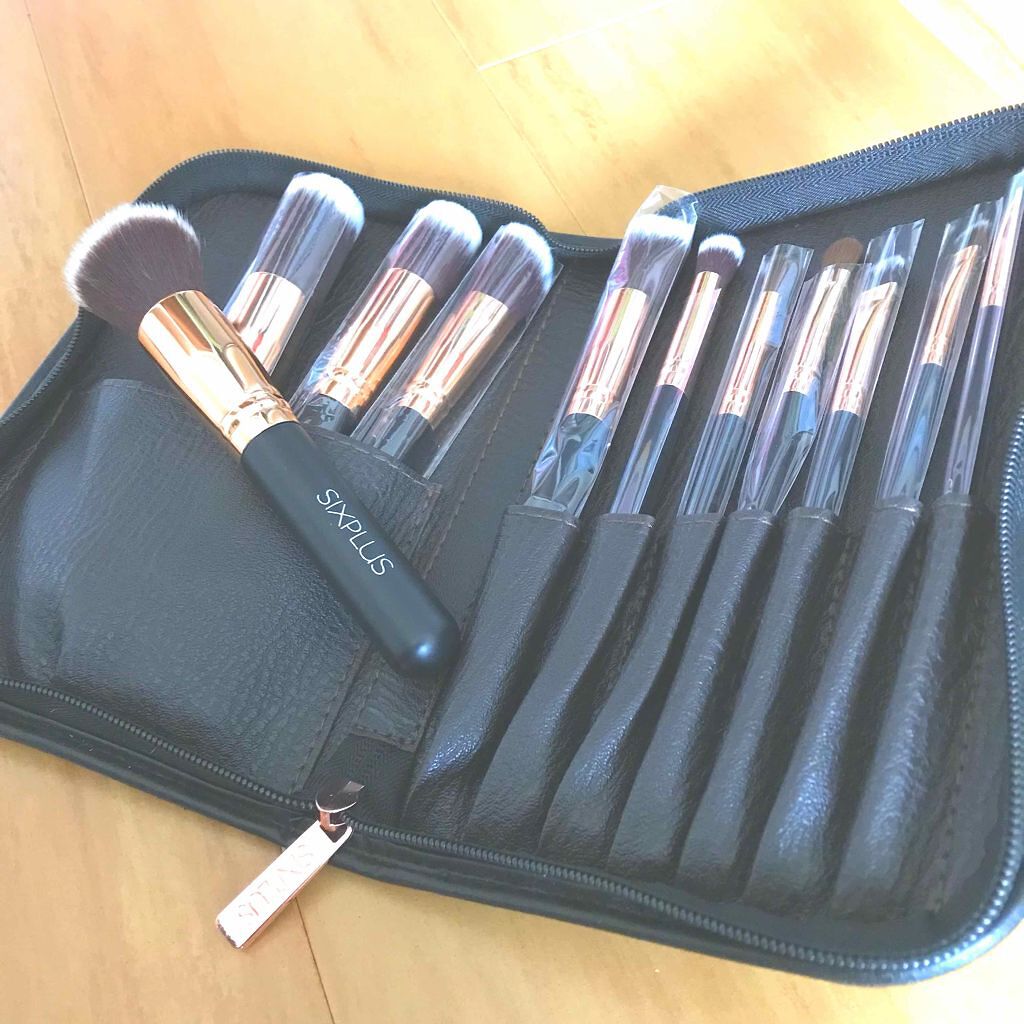 貴族のゴールド メイクブラシ11本セット 化粧ポーチ付き/SIXPLUS/メイクブラシを使ったクチコミ(1枚目)