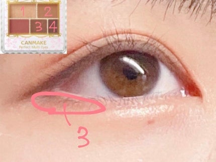 パーフェクトマルチアイズ/キャンメイク/アイシャドウパレットを使ったクチコミ(5枚目)