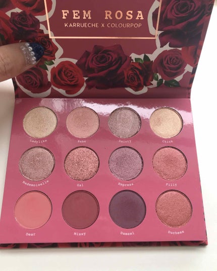 Fem Rosa Karrueche - Pressed Powder Shadow Palette - She/ColourPop/アイシャドウパレットを使ったクチコミ(2枚目)