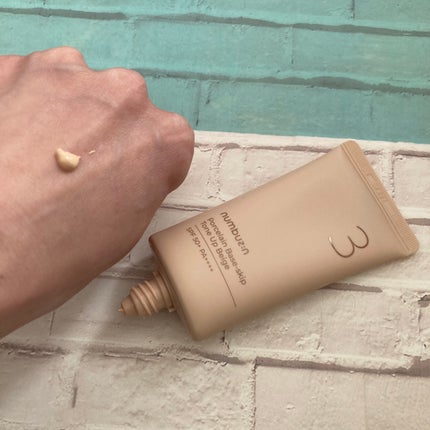 3番 ノーファンデ陶器肌トーンアップクリーム/numbuzin/化粧下地を使ったクチコミ(1枚目)