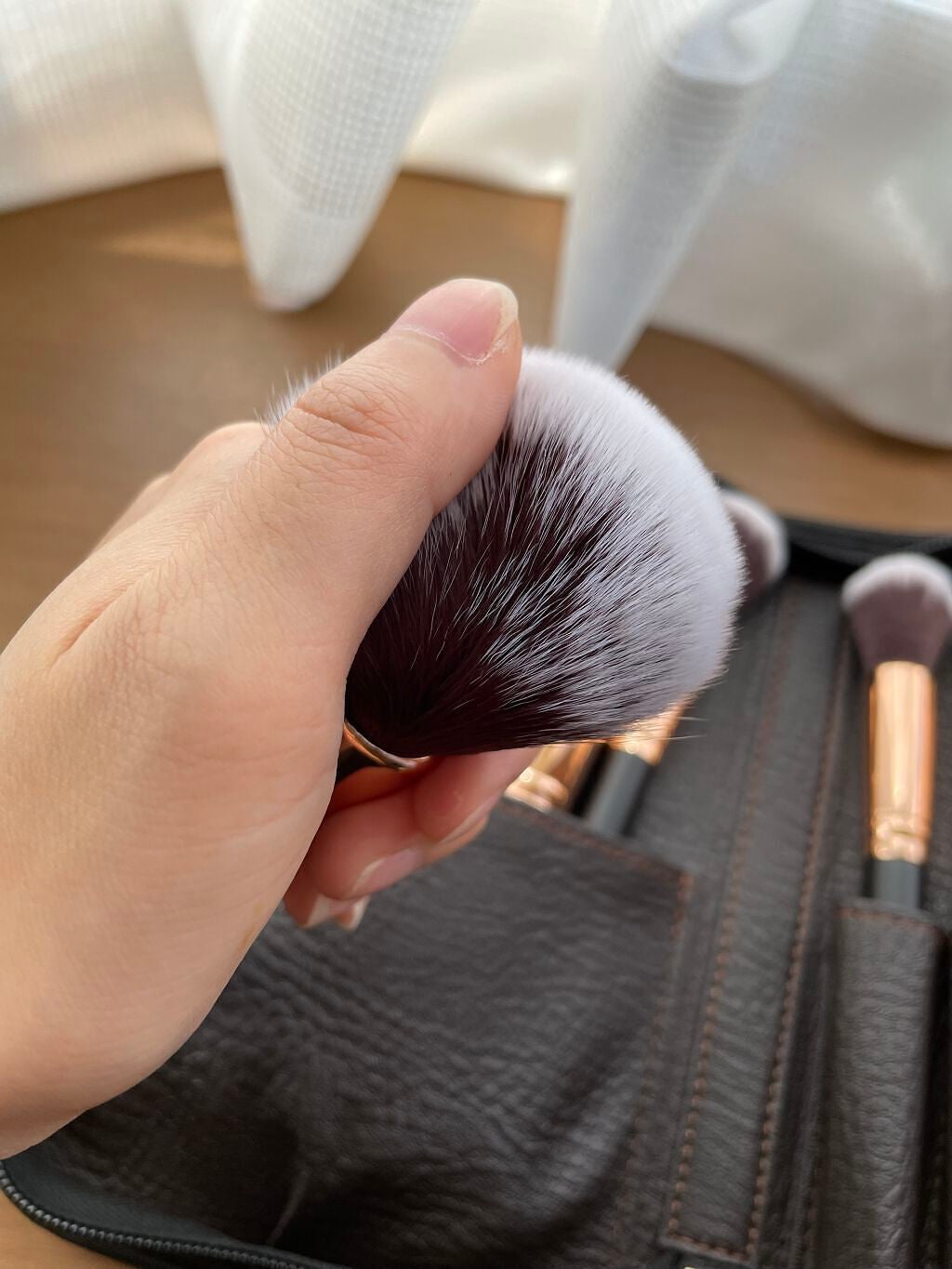 貴族のゴールド メイクブラシ11本セット 化粧ポーチ付き/SIXPLUS/メイクブラシを使ったクチコミ(5枚目)