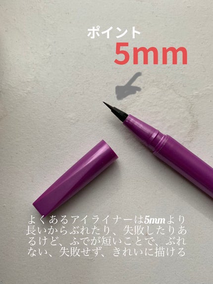 「密着アイライナー」ショート筆リキッド/デジャヴュ/リキッドアイライナーを使ったクチコミ(3枚目)