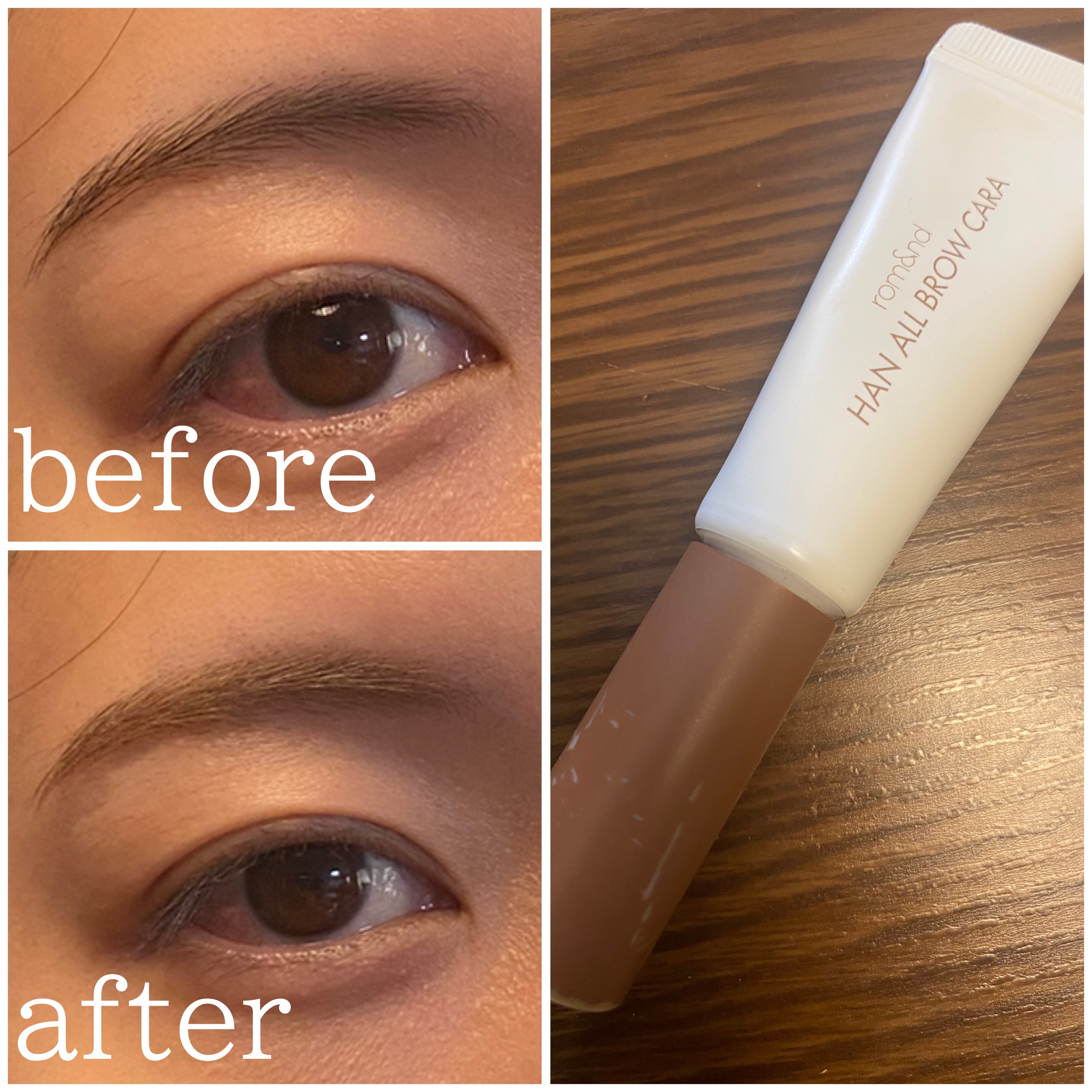 ハンオールブロウカラ/rom&nd/眉マスカラを使ったクチコミ（2枚目）