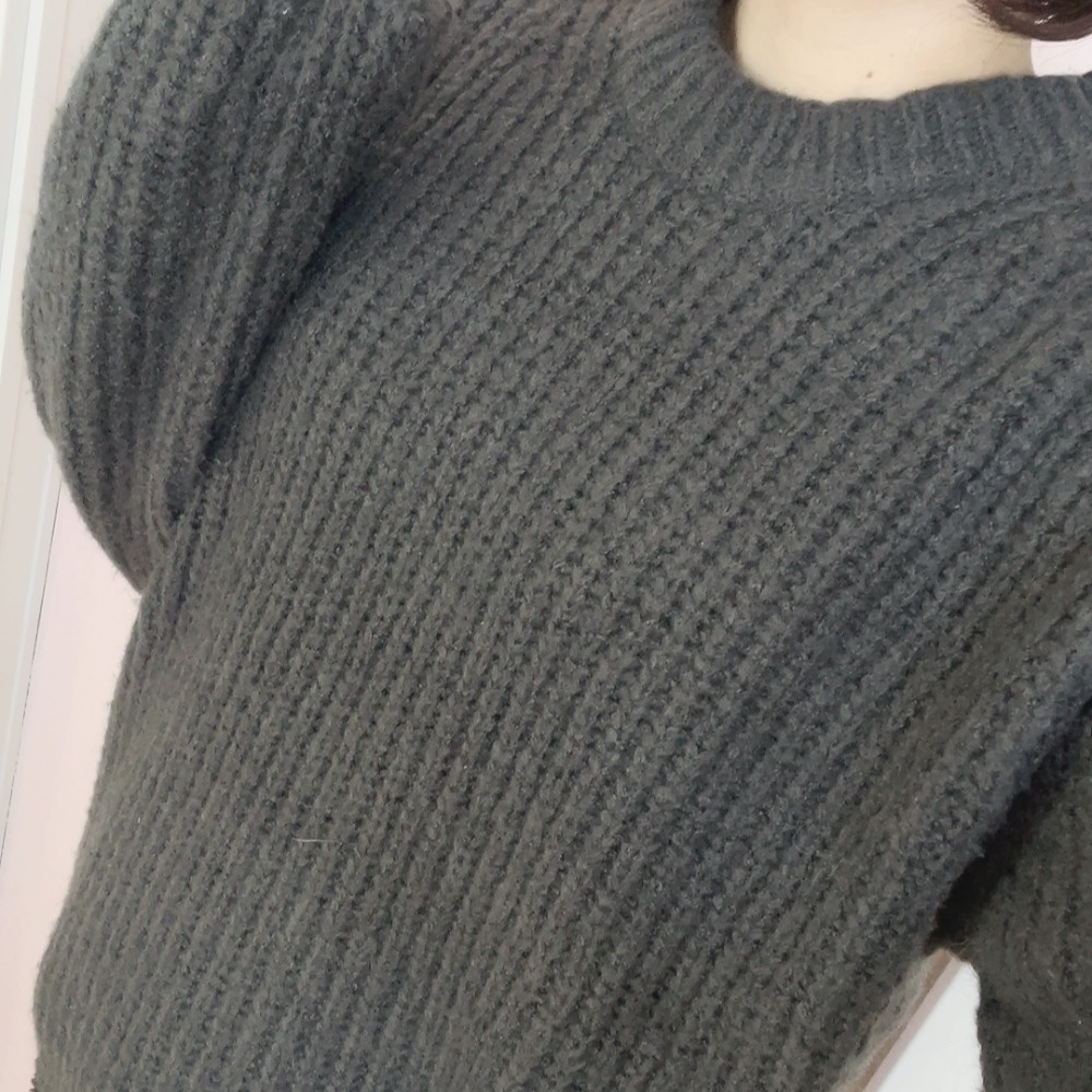 パフィータッチローゲージ クルーネックセーター/GU/その他を使ったクチコミ（3枚目）