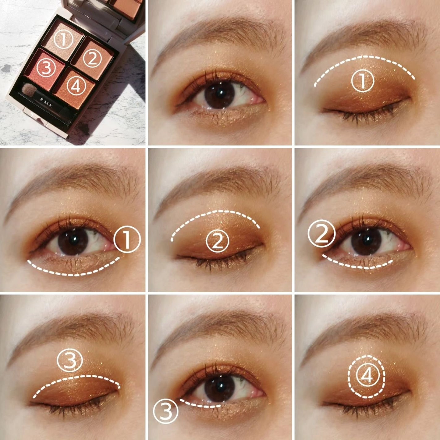 RMK シンクロマティック アイシャドウパレット/RMK/アイシャドウパレットを使ったクチコミ(4枚目)