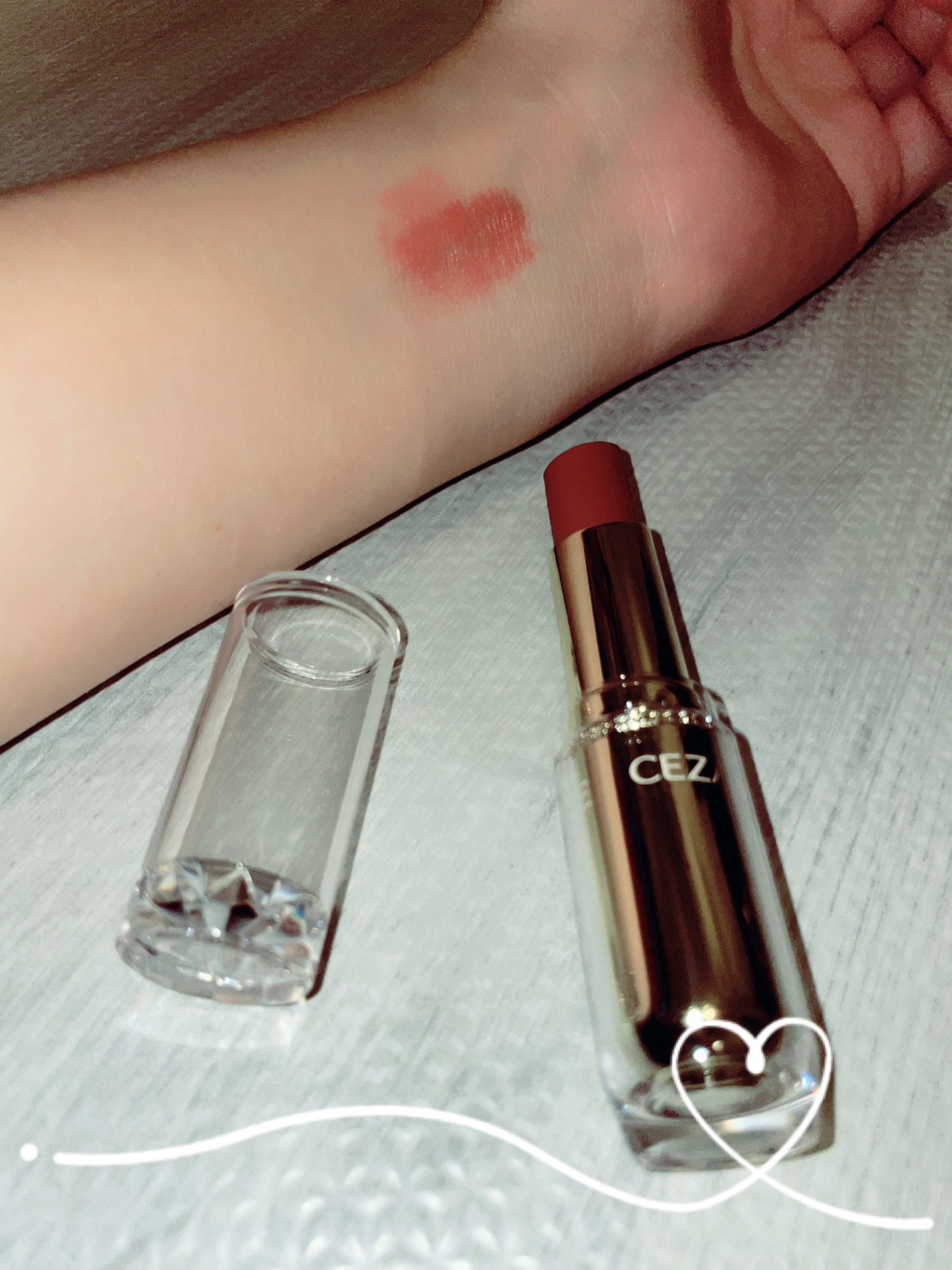 ラスティンググロスリップ/CEZANNE/口紅を使ったクチコミ(1枚目)