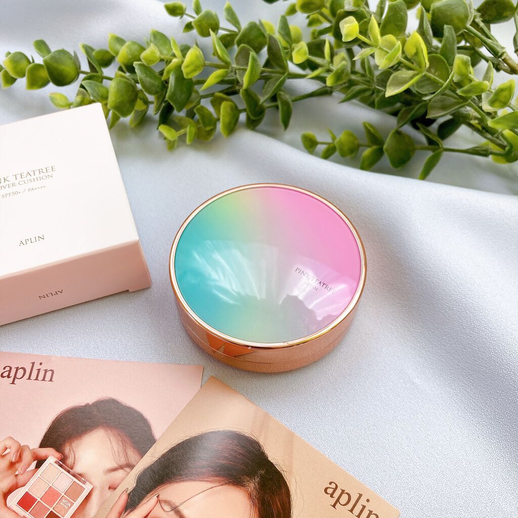 ピンクティーツリーカバークッション/APLIN/クッションファンデーションを使ったクチコミ（2枚目）
