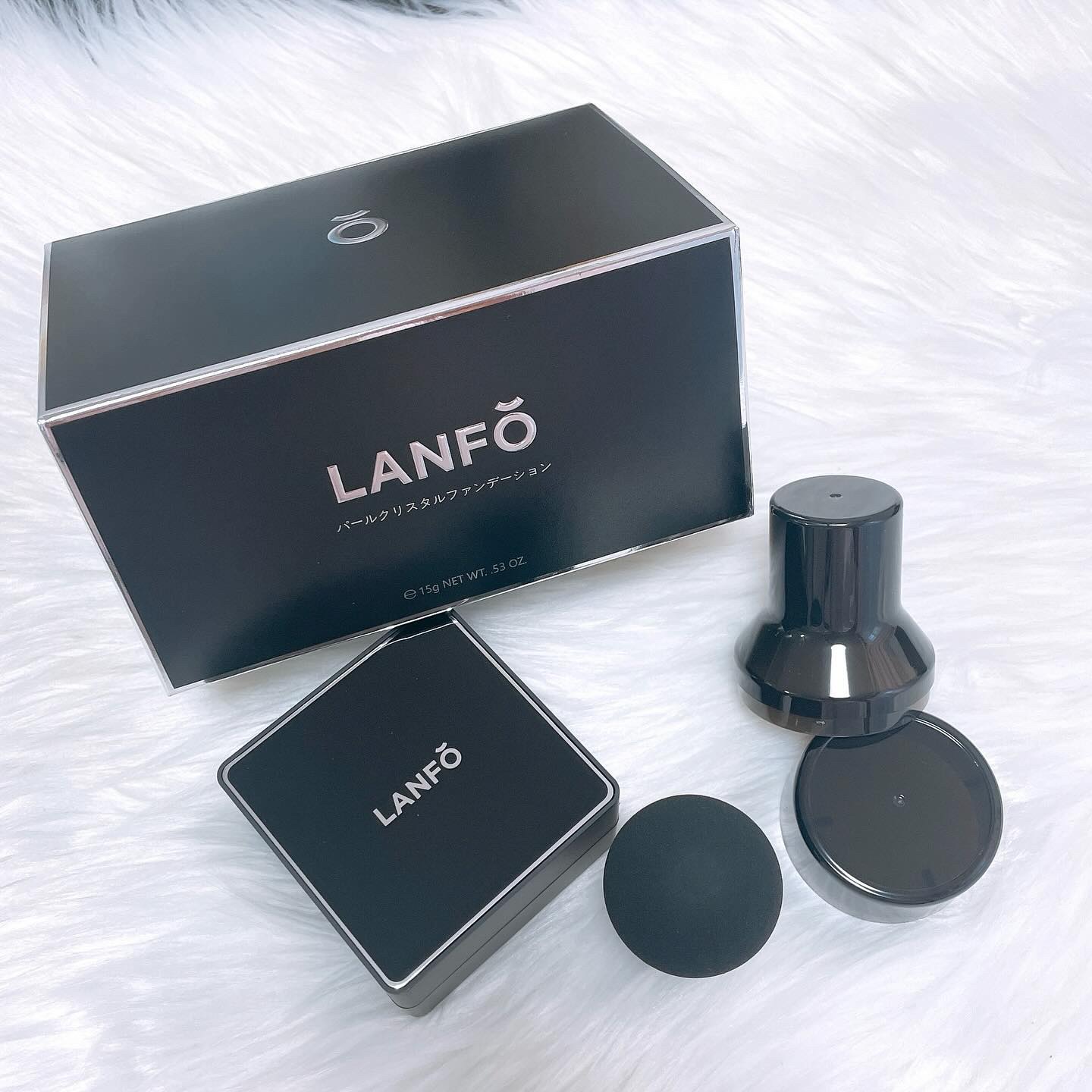 パールクリスタルファンデーション/LANFO/クッションファンデーションを使ったクチコミ（2枚目）