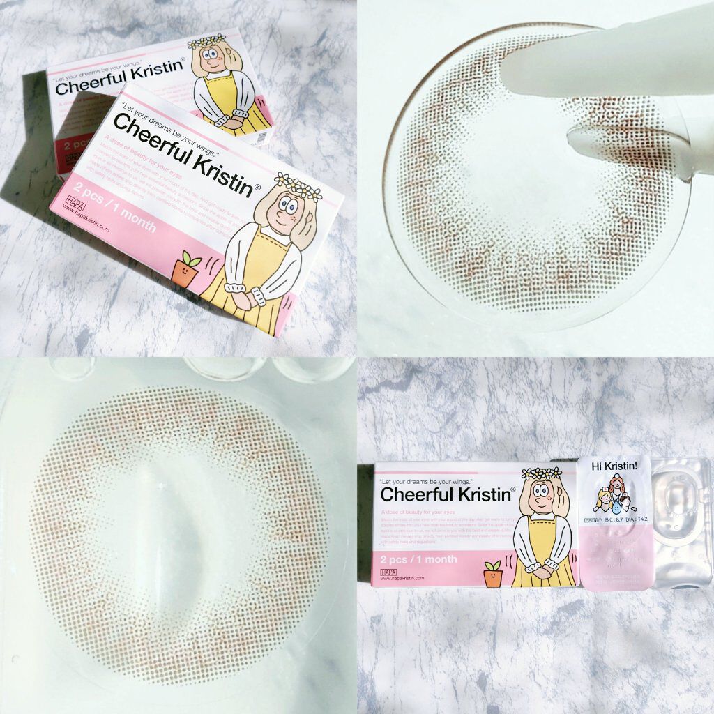 Cheerful Kristin ブラウン/Hapa kristin/カラーコンタクトレンズを使ったクチコミ（3枚目）