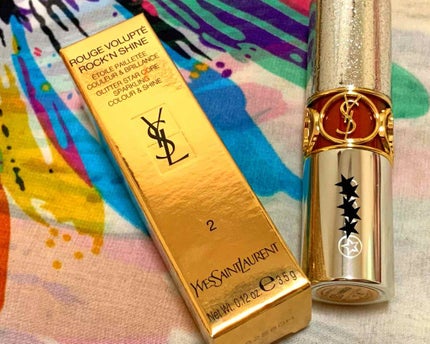 ルージュ ヴォリュプテ ロックシャイン/YVES SAINT LAURENT BEAUTE/口紅を使ったクチコミ(2枚目)