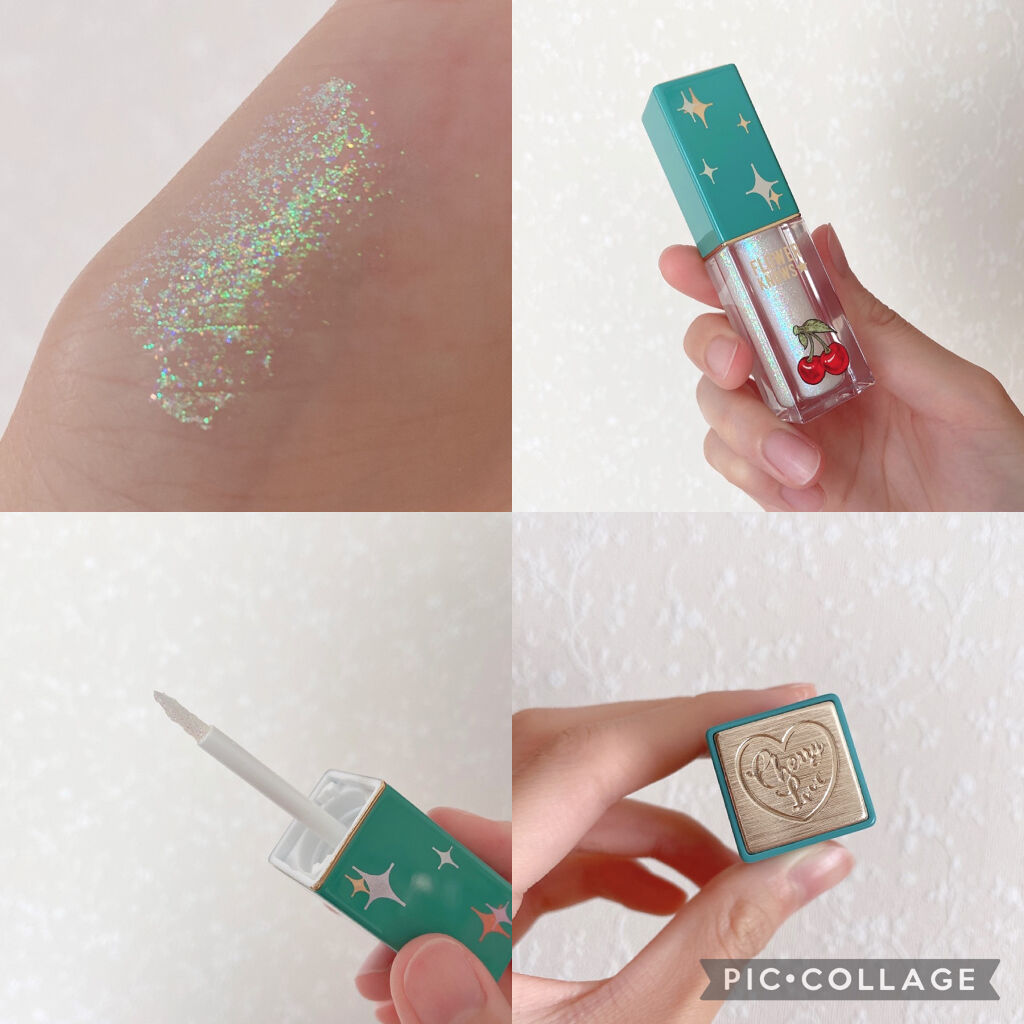 Cherry Love グリッター リキッドアイシャドウ P01 Alluring Cat Eyes/FlowerKnows/グリッターを使ったクチコミ（2枚目）