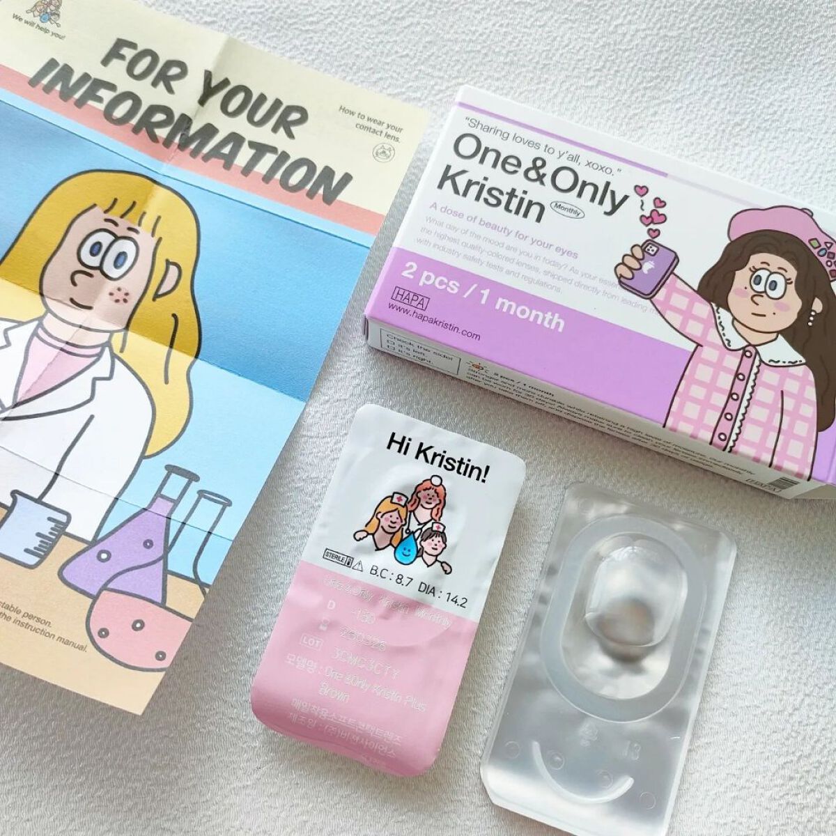 One & Only Kristin/Hapa kristin/カラーコンタクトレンズを使ったクチコミ（2枚目）
