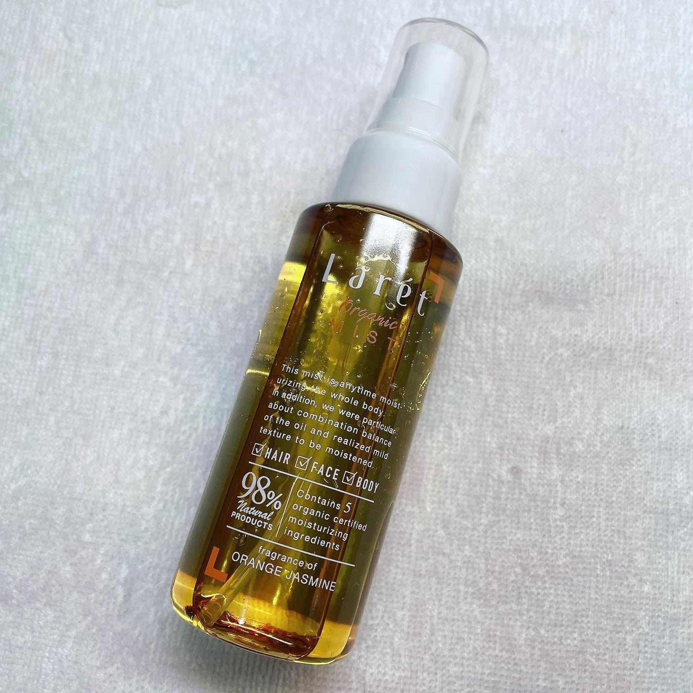 オーガニックミスト/Laret/ミスト状化粧水を使ったクチコミ(1枚目)