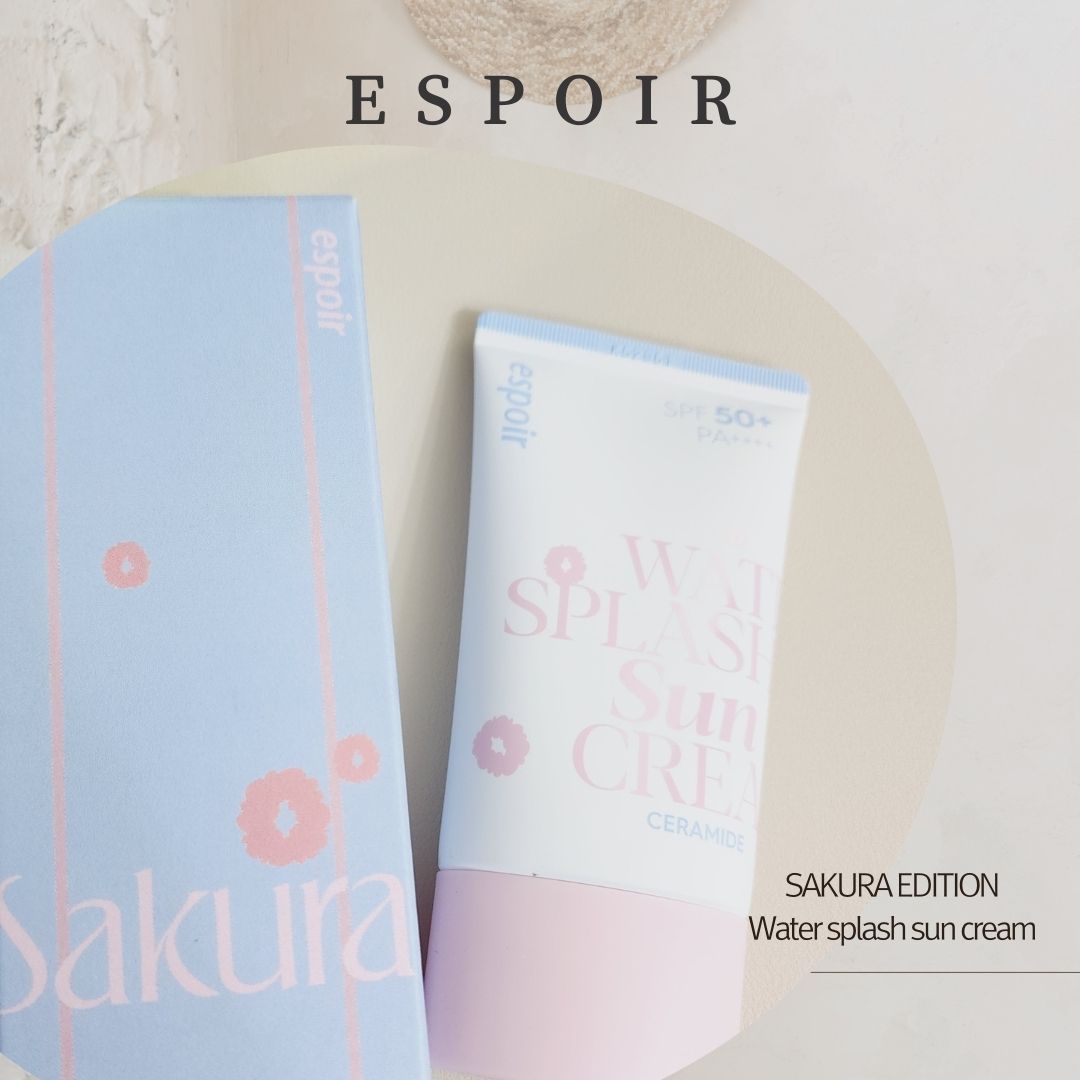 リピート品の紹介です
【紹介品】 
ブランド：　espoir(エスポア) 
商品名：　　ウォータースプラッシュサンクリーム セラミド

【正直レビュー】 

今回新しくパッケージが
リニューアルされ桜エディションが発売されました💕

以前