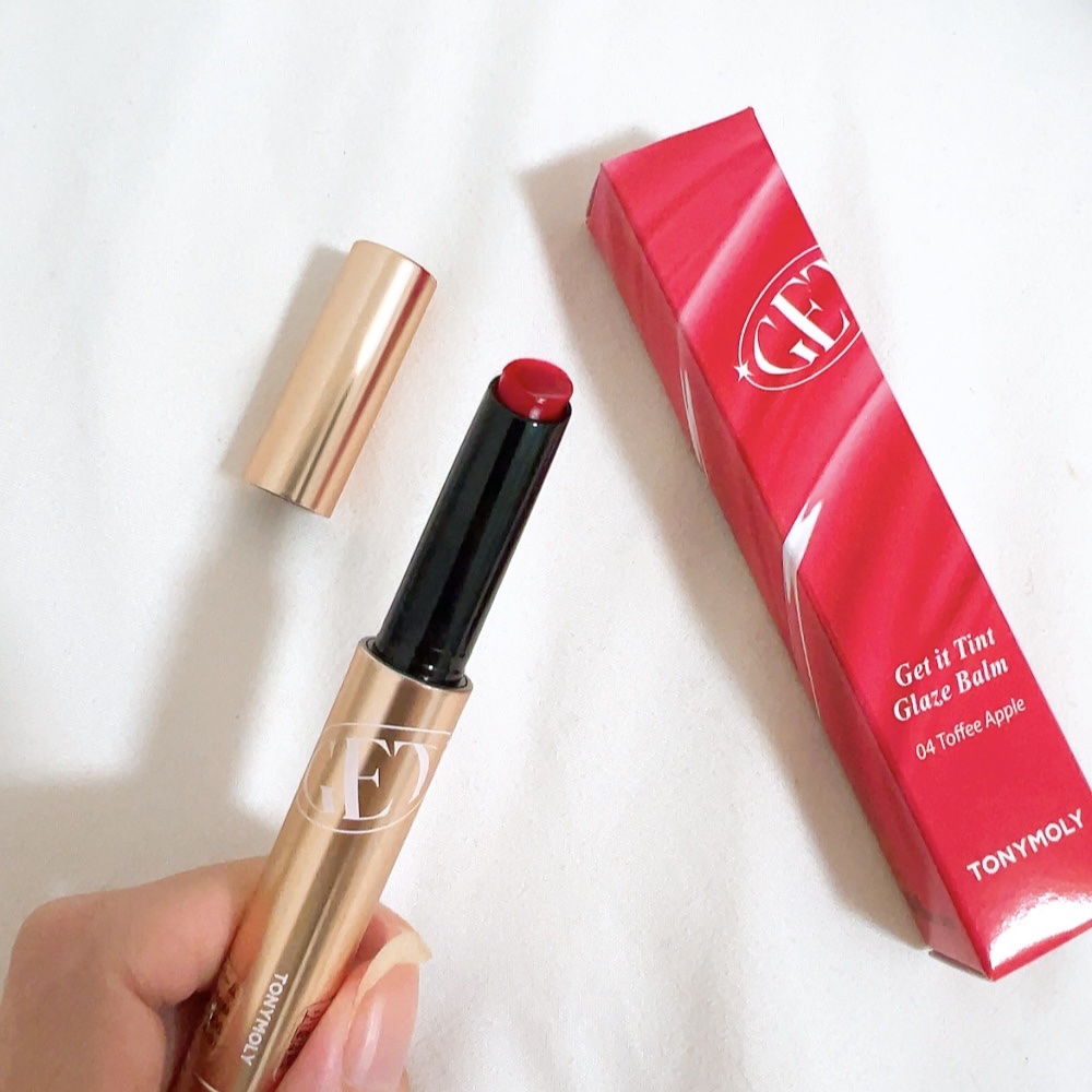 ゲットイットティントグレーズバーム 04 トフィーアップル/TONYMOLY/リップティントを使ったクチコミ（1枚目）