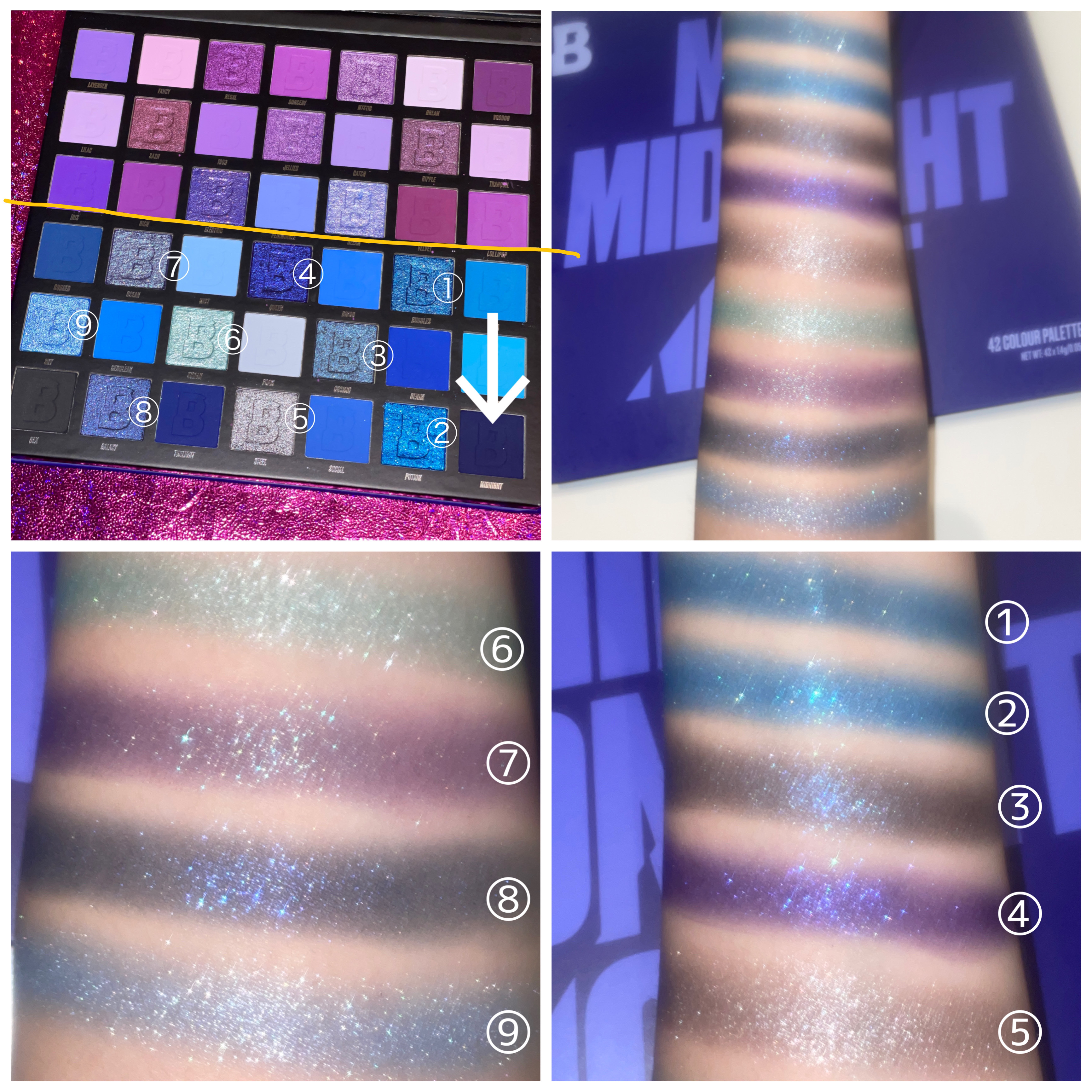 Midnight Palette/BEAUTYBAY/アイシャドウパレットを使ったクチコミ（3枚目）