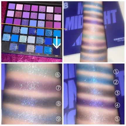 Midnight Palette/BEAUTYBAY/アイシャドウパレットを使ったクチコミ(3枚目)
