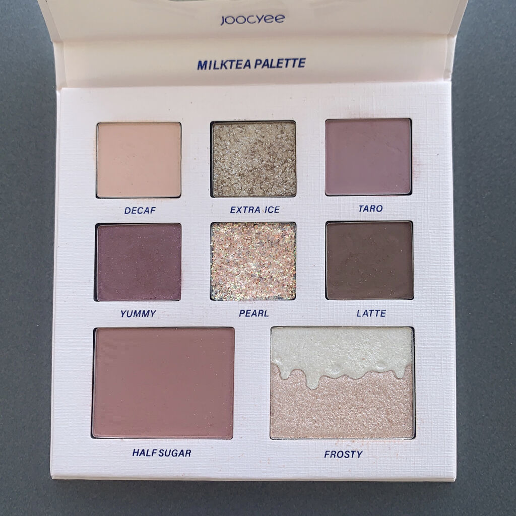 Joocyee ミルクティーマルチパレットのクチコミ「▶︎Joocyeeミルクティーマルチパレット/タロイモミルクティー

アイ・チーク・ハイライト.....」（3枚目）