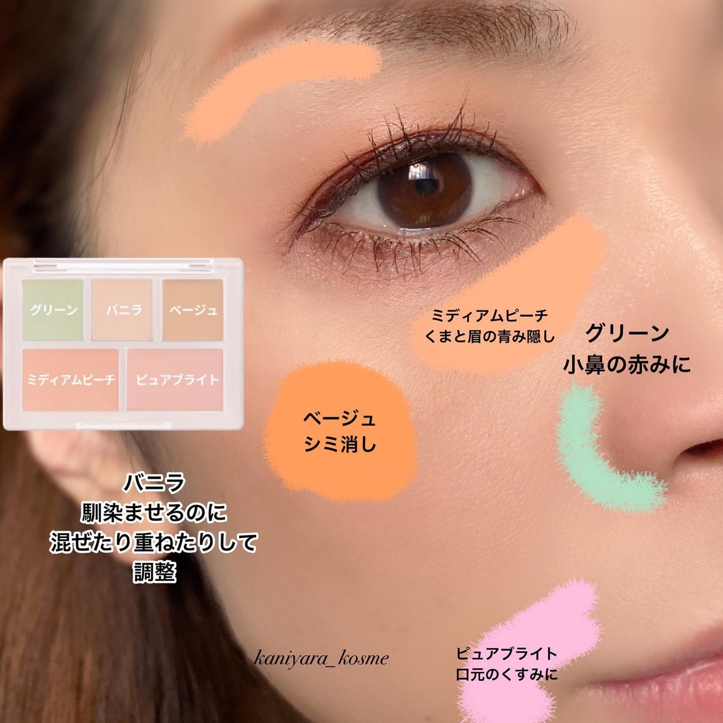 コンシールブレンダーパレット/LUNA/パレットコンシーラーを使ったクチコミ(5枚目)