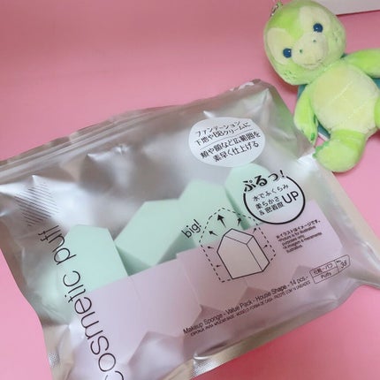 メイクアップスポンジ(バリューパック、ハウス型、14個)/DAISO/パフ・スポンジを使ったクチコミ(1枚目)