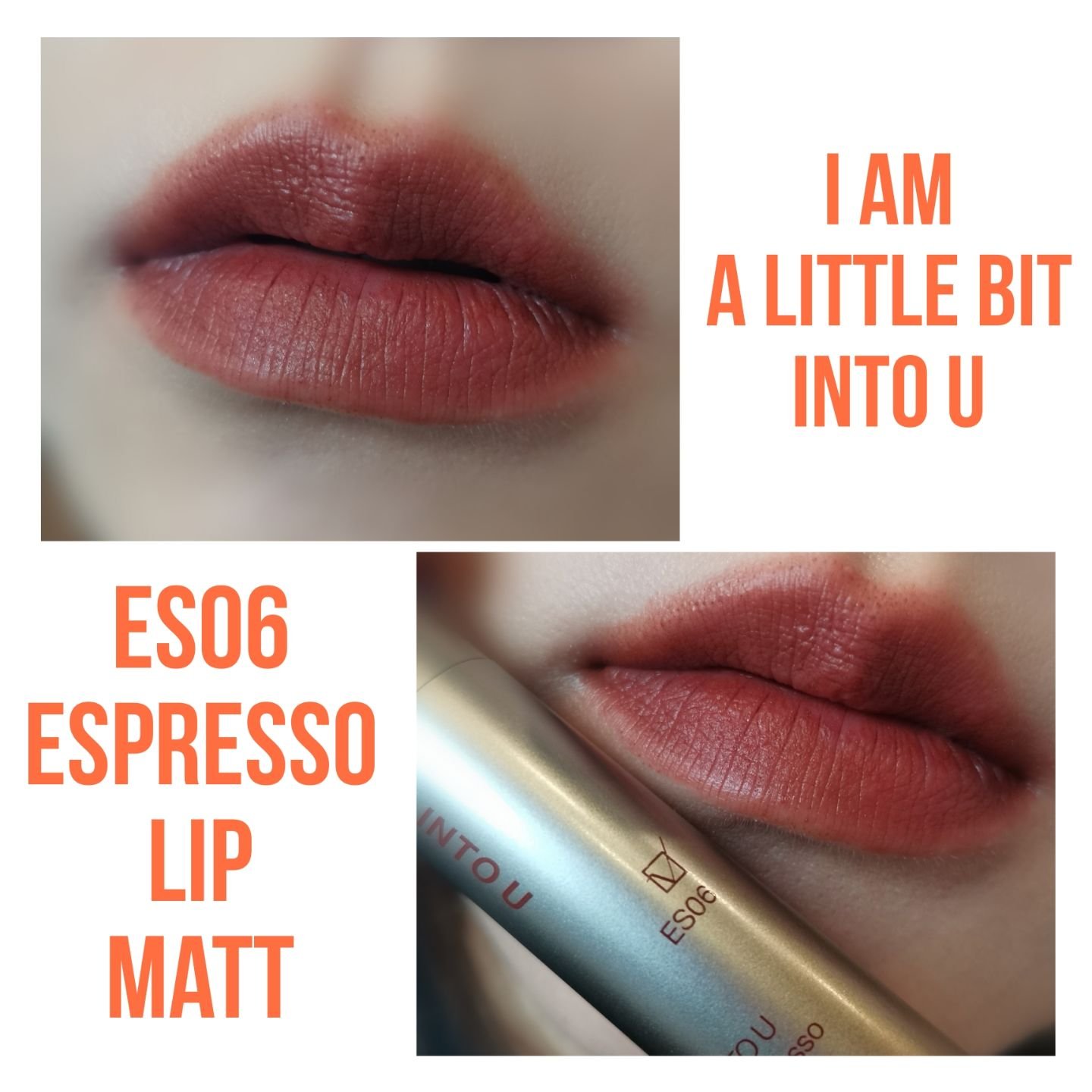 エスプレッソリップマット ES06 ダブルエスプレッソ/INTO U/口紅を使ったクチコミ（3枚目）
