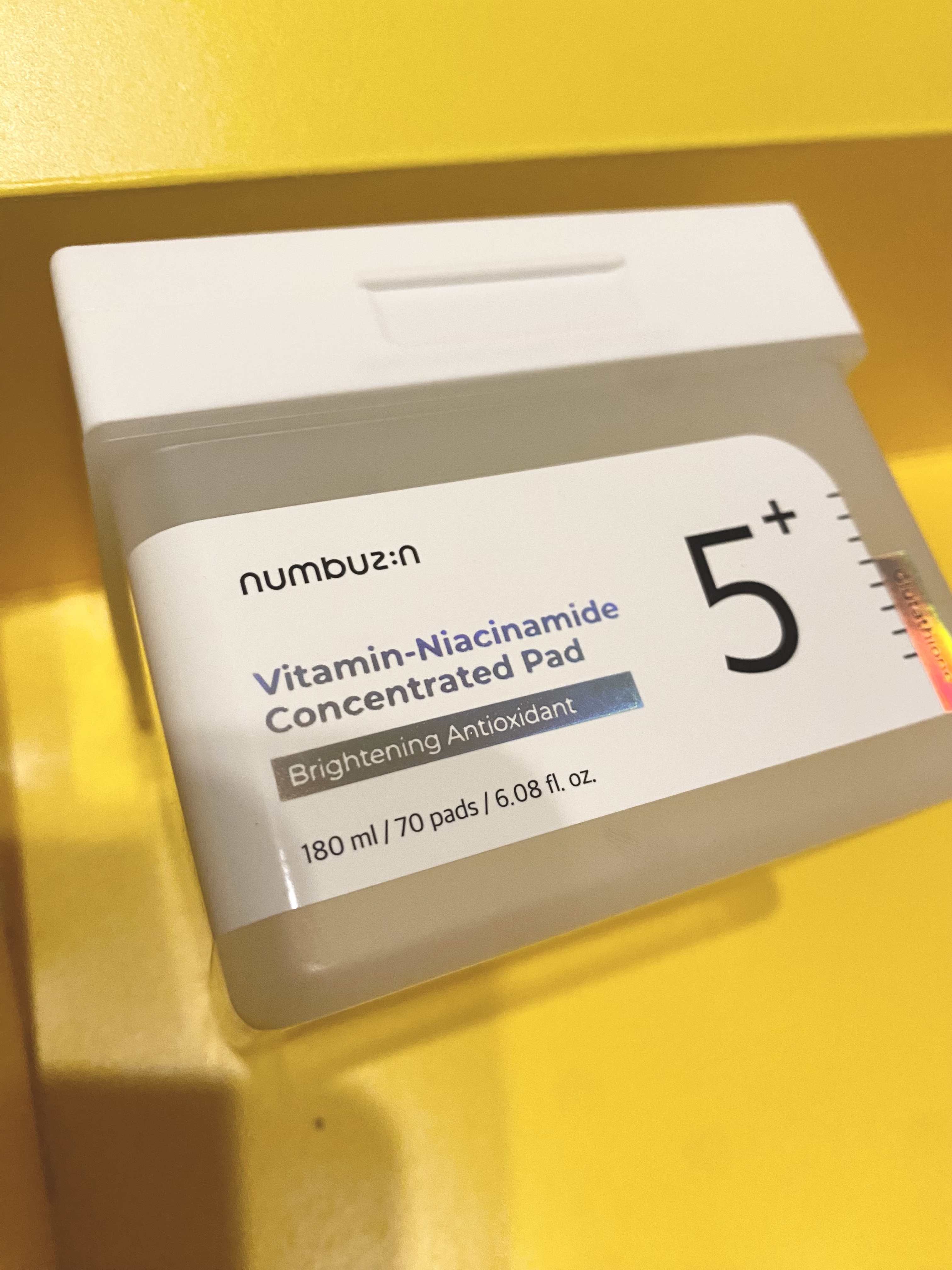 5番 白玉グルタチオンＣフィルムパッド/numbuzin/トナーパッドを使ったクチコミ（1枚目）