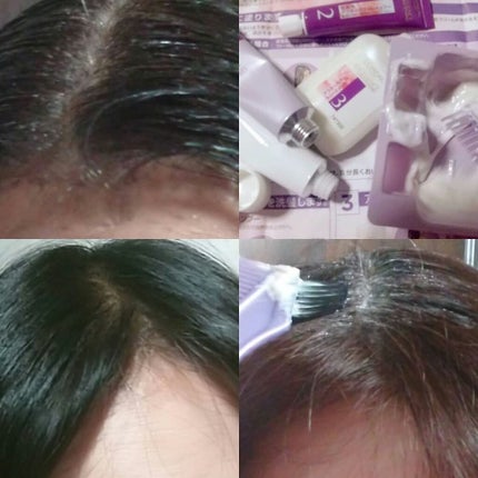 ロレアル パリ エクセランスのクチコミ「使いやすいコームに、ケープや手袋も付属されているので何も準備がいりません!
説明書を広げるて.....」(1枚目)