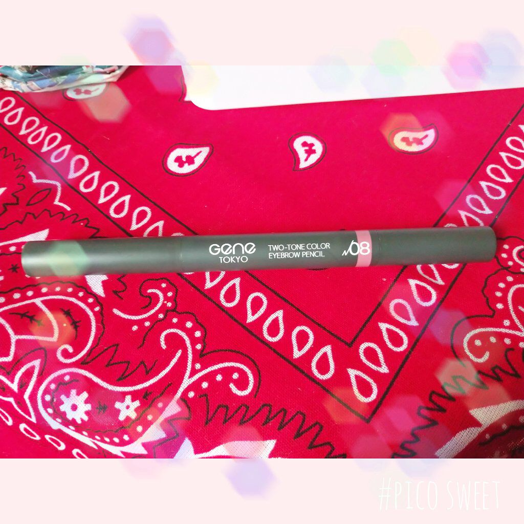 GENE TOKYO ツートンカラーアイブロウペンシルのクチコミ「GENE TOKYOツートンカラーアイブロウペンシル08
髪色にあわせてピンクブラウンのツート.....」（1枚目）