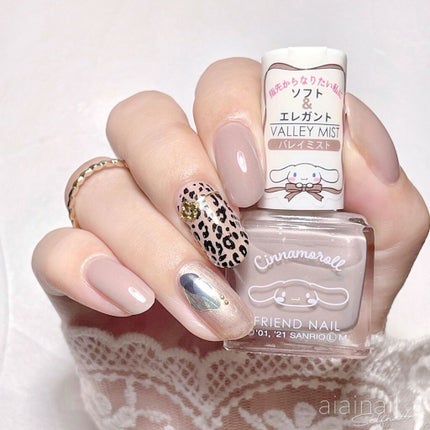 aiainail_@セルフネイル on LIPS 「⌇フレンドネイルで秋っぽレオパードネイル🐆@friendna..」(1枚目)