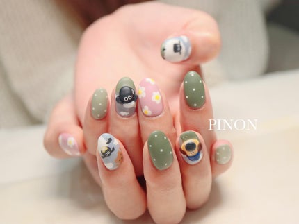 shino on LIPS 「ヒツジのシェーン🐏マットコートにしたら粘土みたいで本当可愛かっ..」(4枚目)