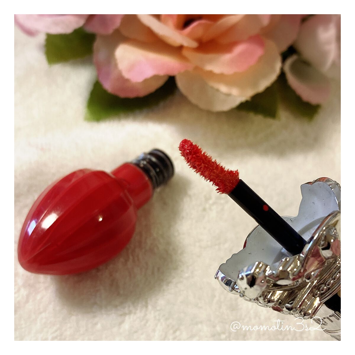 フォーエヴァージューシー オイルルージュ 05 apricot dream/JILL STUART/口紅を使ったクチコミ（3枚目）