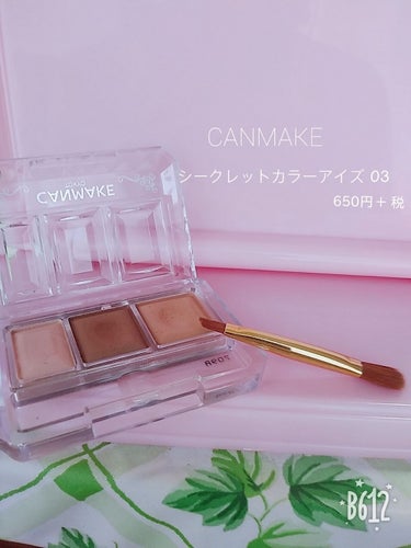 毎日メイクでは欠かせない私のお気に入りアイテム✨


❣CANMAKE シークレットカラーアイズ03❣


こちらの商品は3色のブラウンが入っており使いやすく、ナチュラルな目元を作ることが出来ます✨

