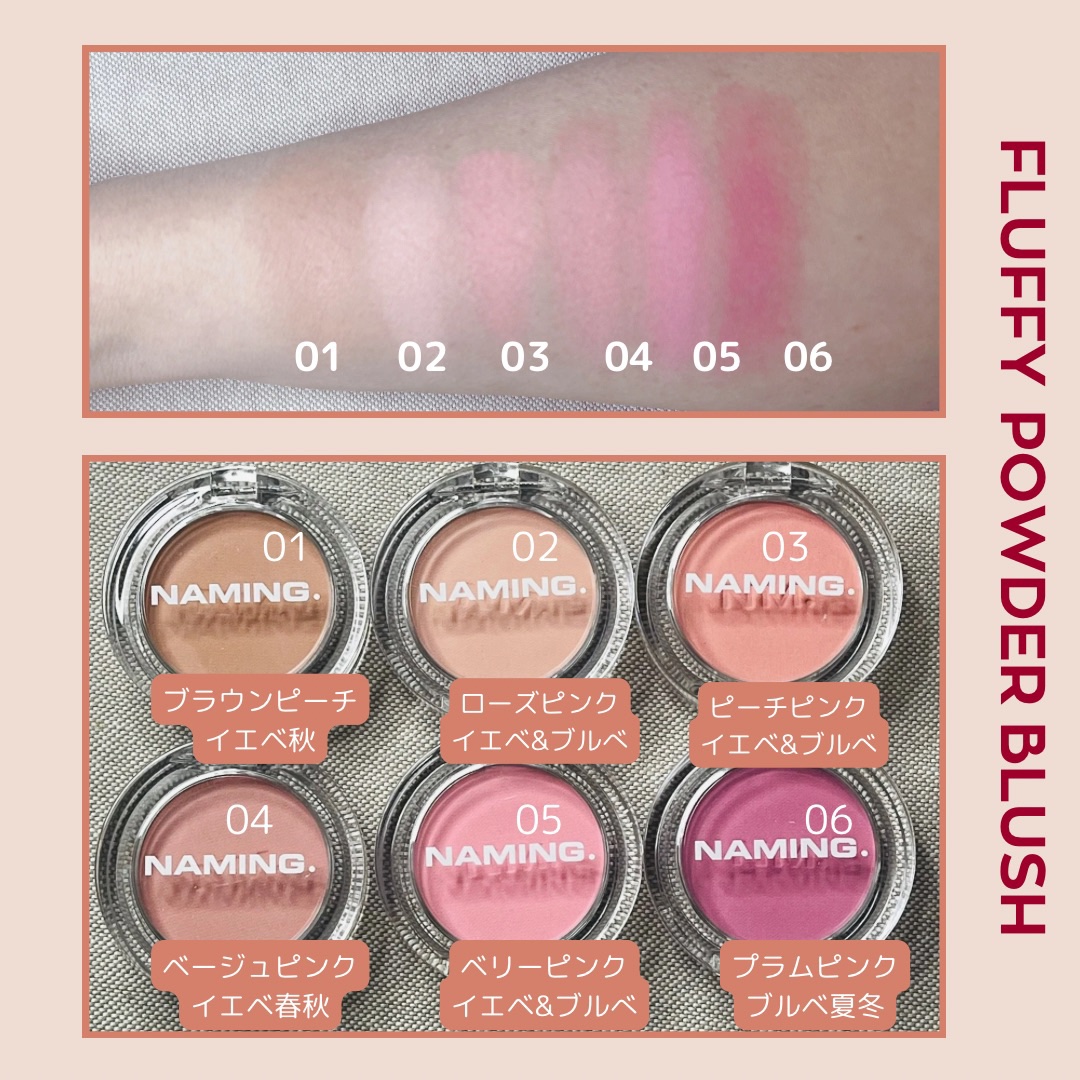 ネーミング フラッフィーパウダーブラッシュ/NAMING./パウダーチークを使ったクチコミ（2枚目）