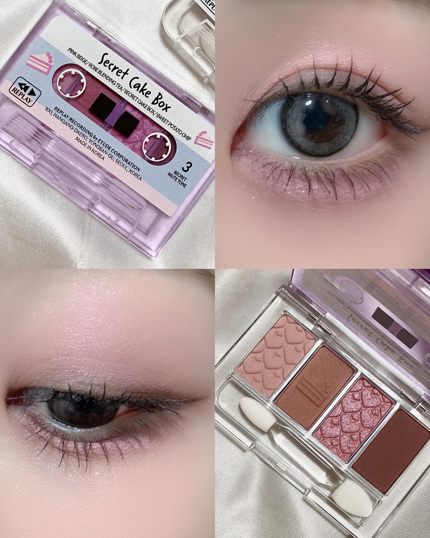 プレイカラーアイズミニ　リプレイコレクション/ETUDE/アイシャドウパレットを使ったクチコミ（3枚目）